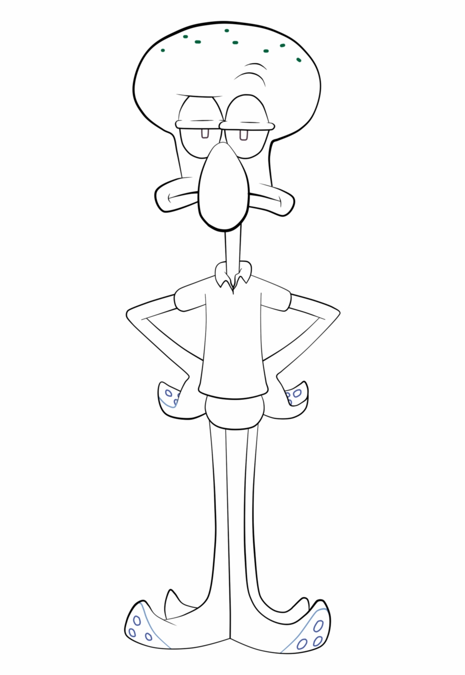 12 Pics Of Squidward Christmas Coloring Pages Line
