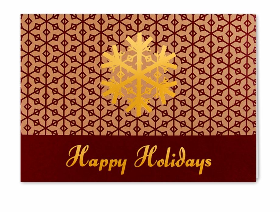 Picture Of Gold Snowflake Greeting Card