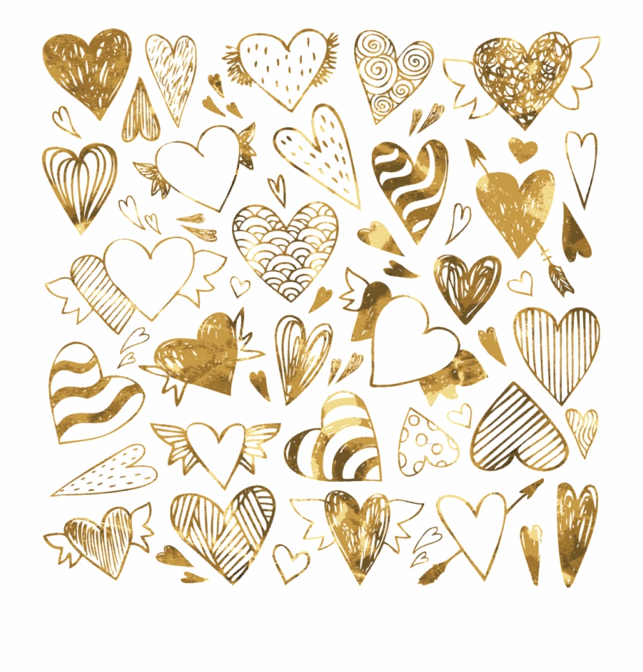 Png Transparent Library Various Of Golden Heart Love