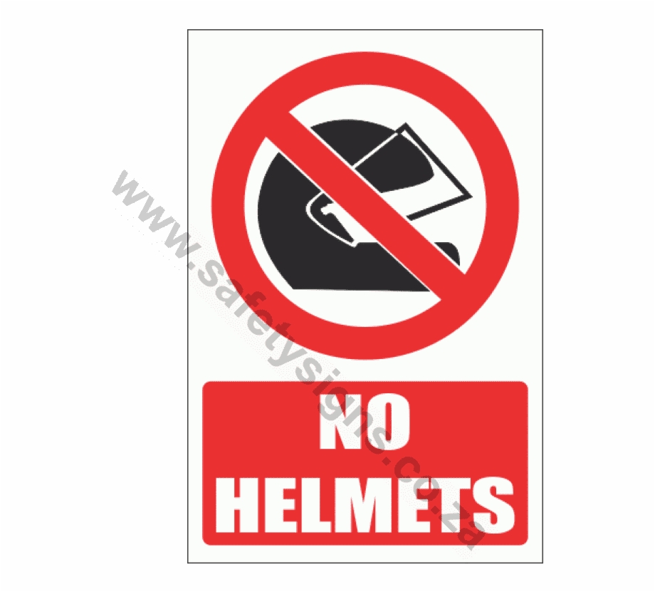 No Helmet Sign