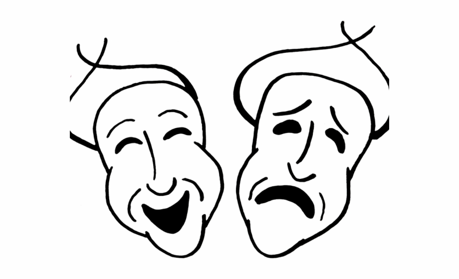 Theater Masks Clipart Comedy And Tragedy Masks