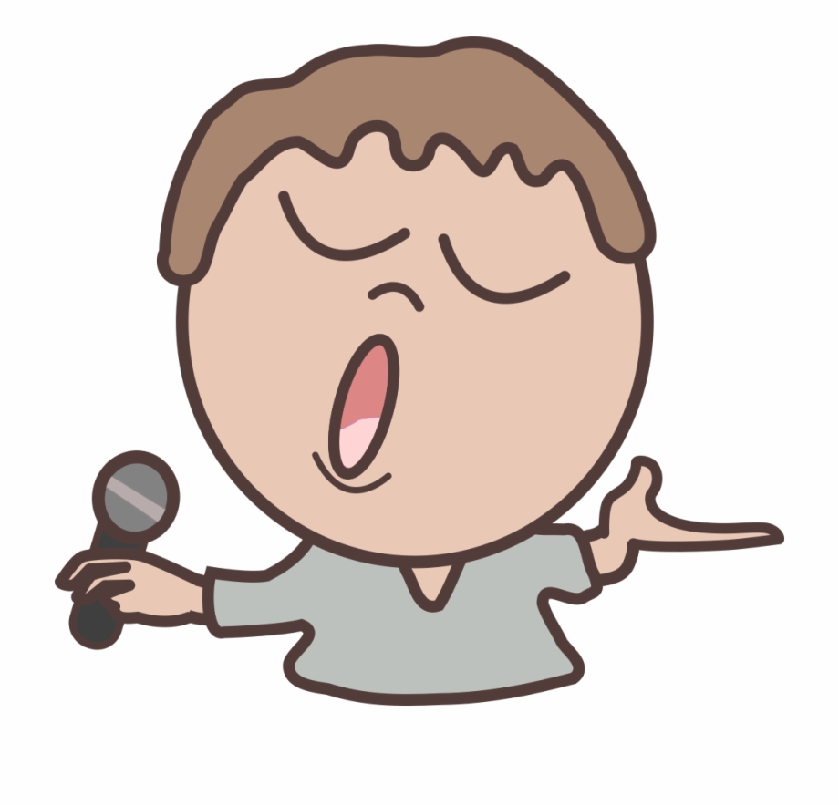 Karaoke Man Singing Clipart