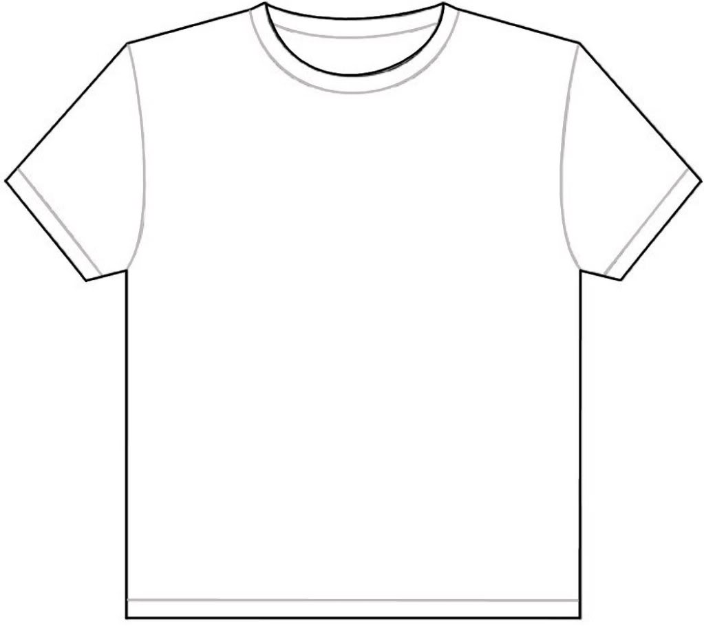 Blank Tshirt Template Png - Clip Art Library For Blank T Shirt Outline Template