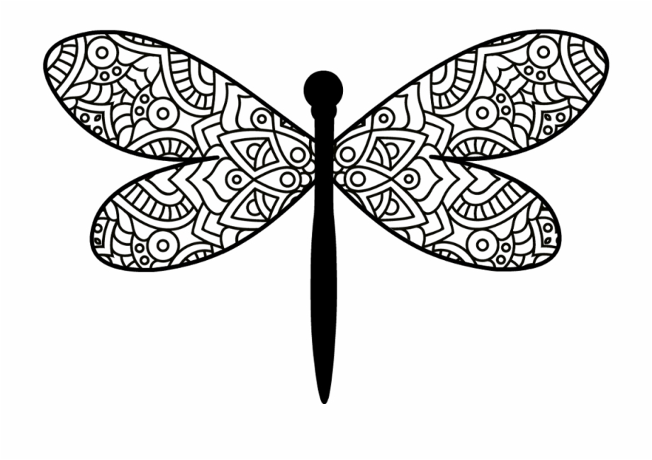 Collection of Dragonfly Clip Art Black And White (23) .