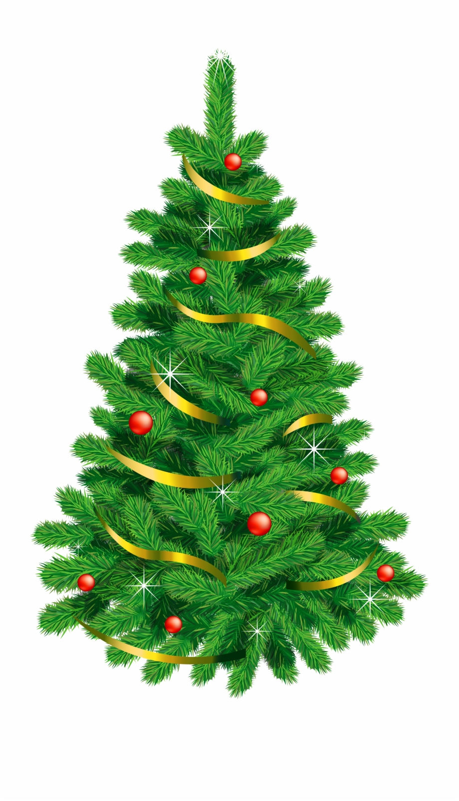 Transparent Green Deco Christmas Tree Christmas Tree Cartoon