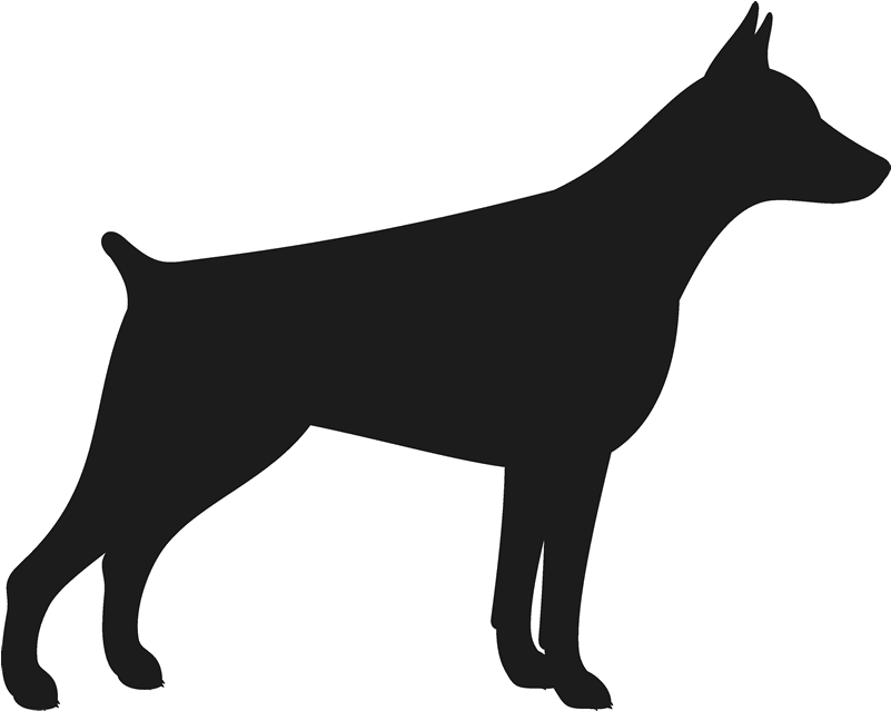 Doberman Silhouette Png Download Identify The Dog Breed