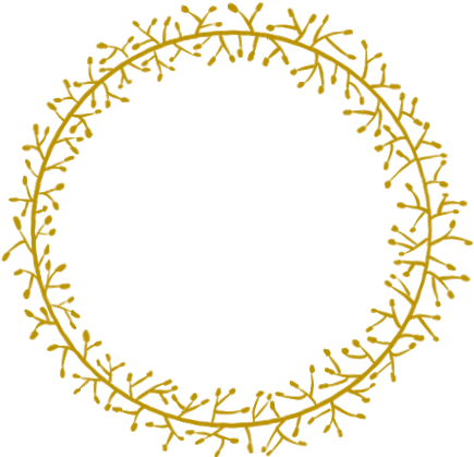 Gold Sticks Leaves Twigs Vinesandleaves Wreath Circle