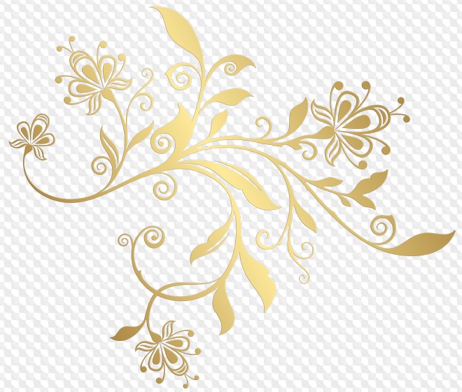 Gold Swirl Design Png