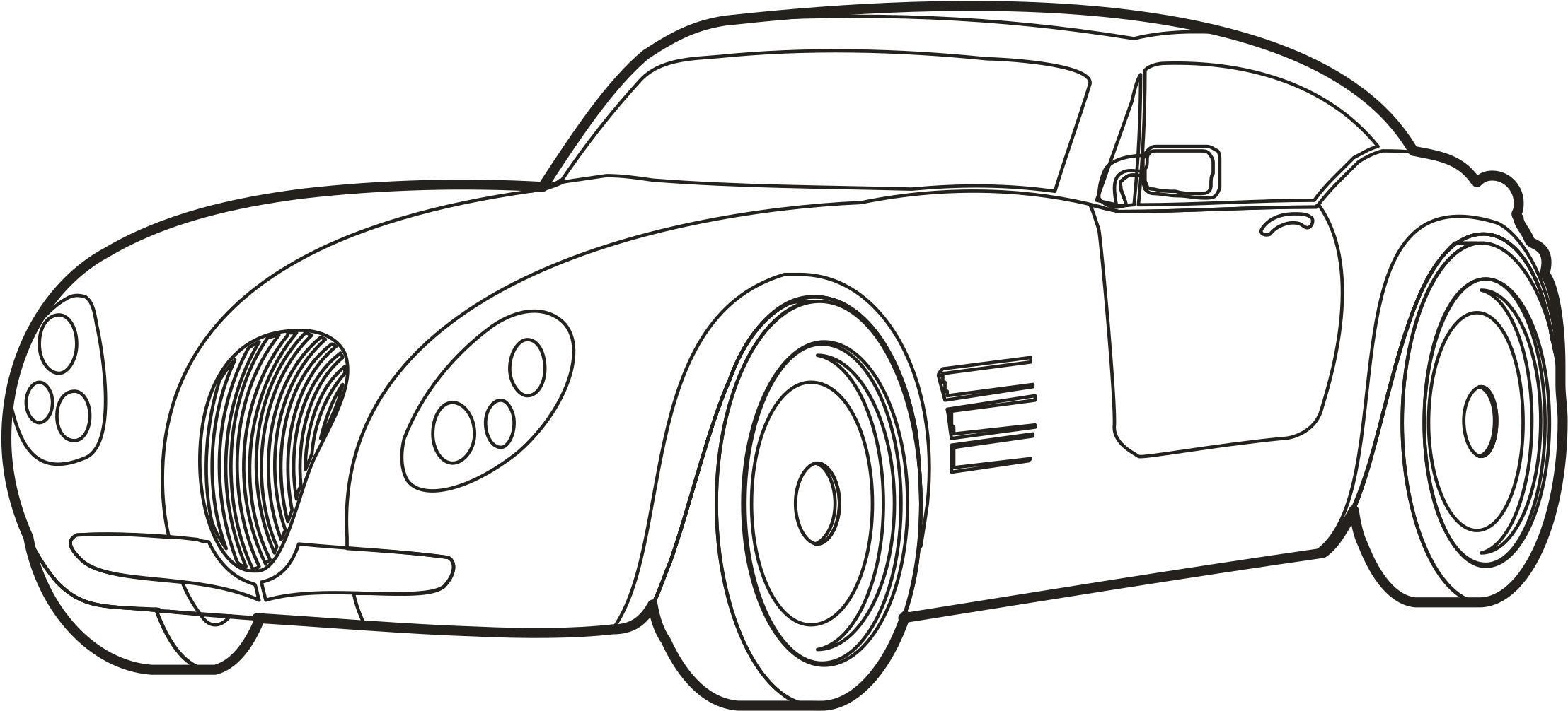 Drawing Sport Car Car Outline Drawing