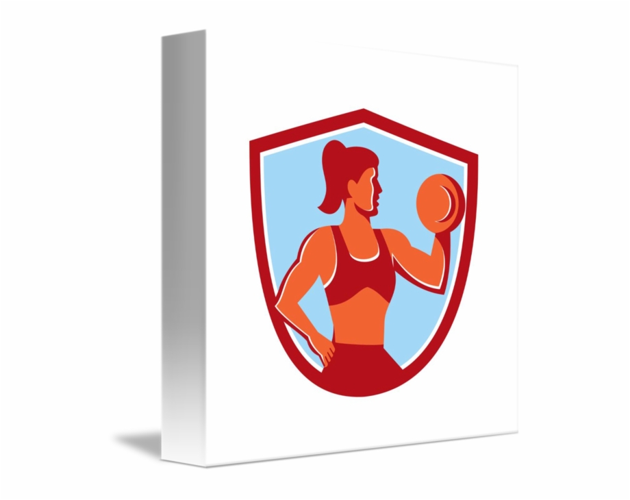 Free Dumbbell Clipart Female Fitness Circle
