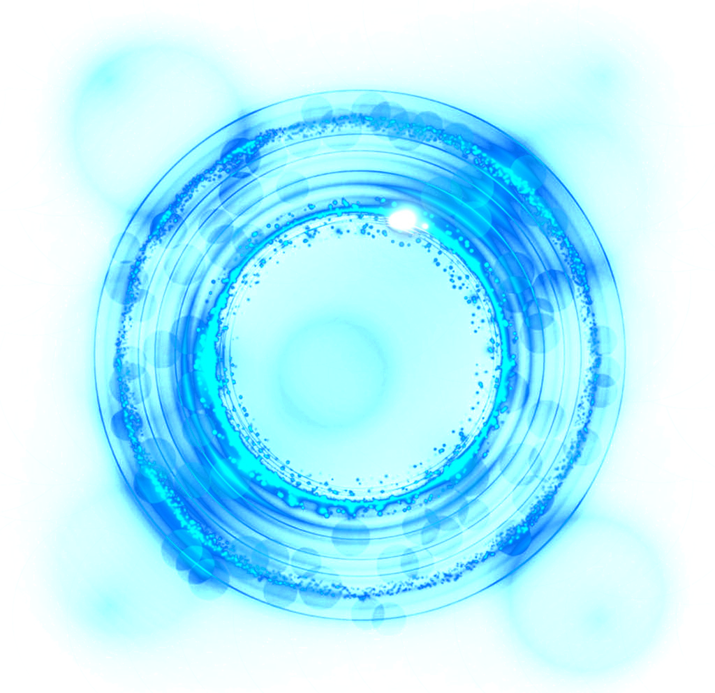 Realistic Blue Circle Transparent Decorative Effect Background Light