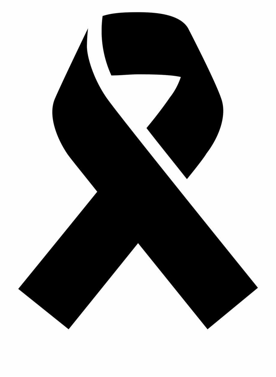 Ribbon Vector Black And White Png Cancer Icon