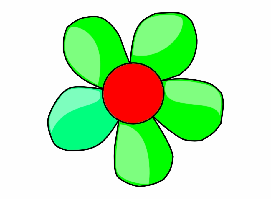 Cartoon Flowers Clipart Green