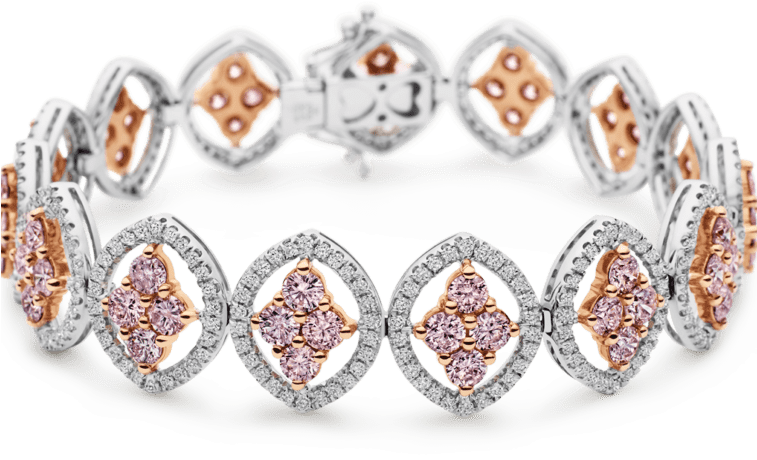 Photo Of Argyle Pink And White Diamond Bracelet
