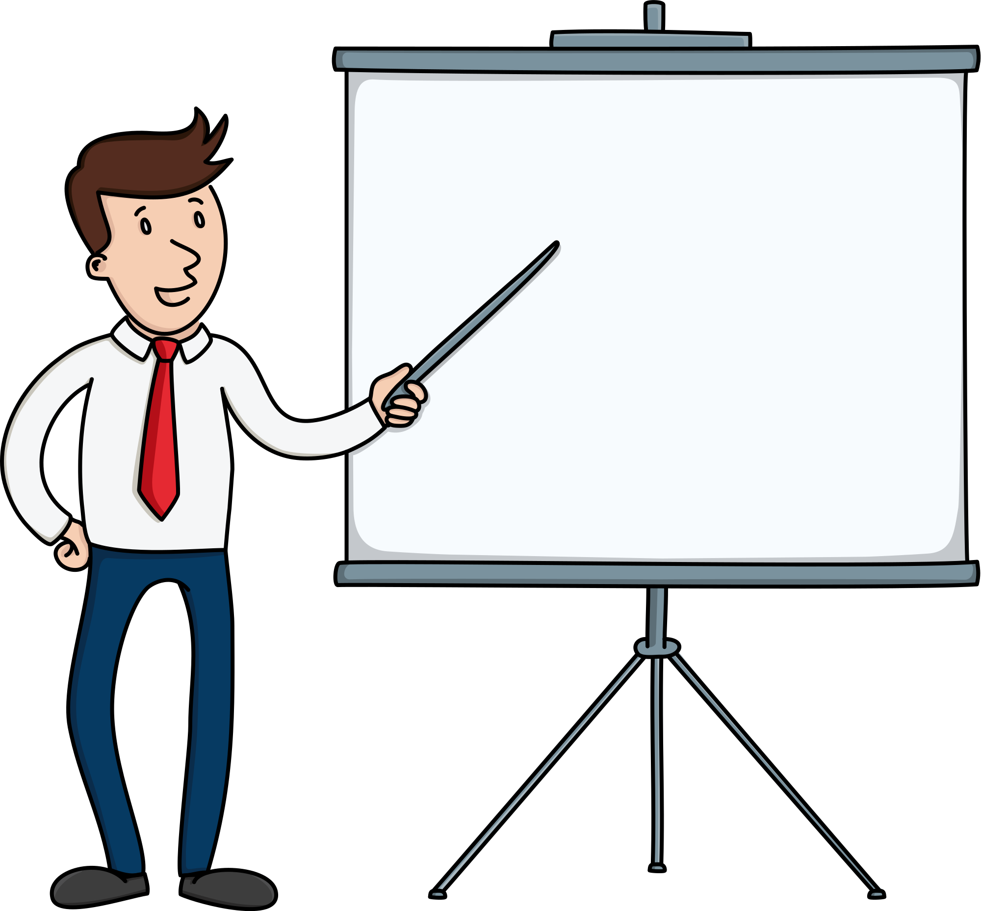 Presentation Clipart Presentation Board Cartoon Pointing On Board Clip Art Library