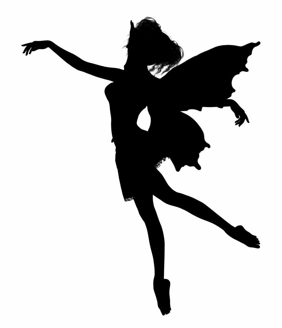 Large Wings Fairy Silhouette