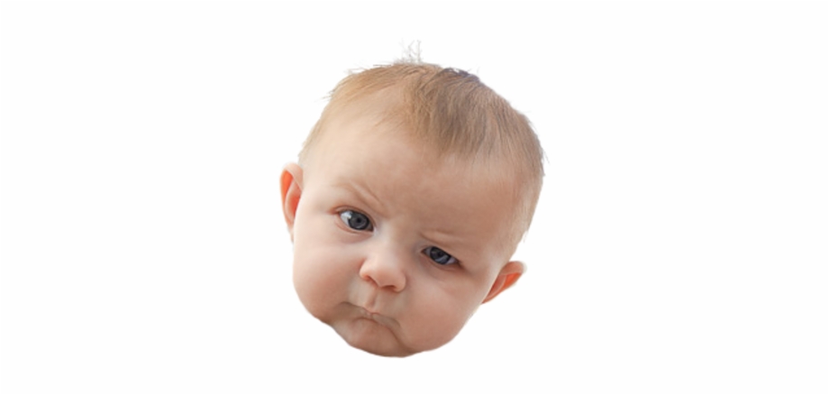 Skeptical Baby Image Baby Face Meme Transparent