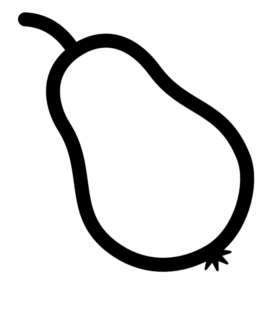 Wave Outline Drawing Pear Outline Clipart