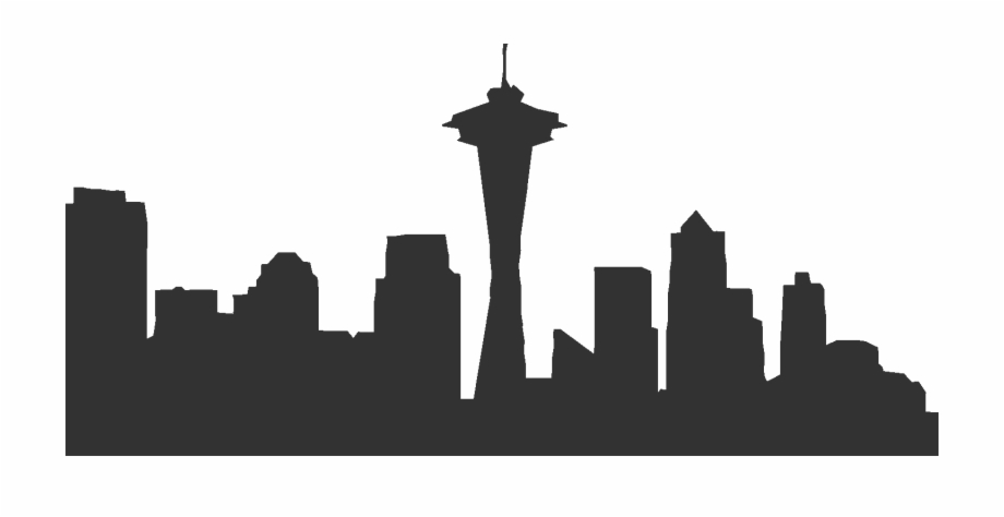 Cliparts Suggest Vectors Transparent Seattle Skyline Silhouette