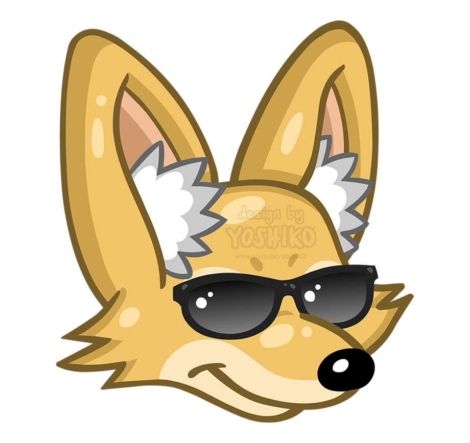 Fox With Glasses Png Fennec Fox Cartoon