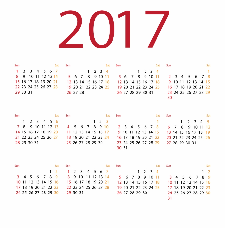 28 Collection Of Calendar Clipart 2017 Png Download