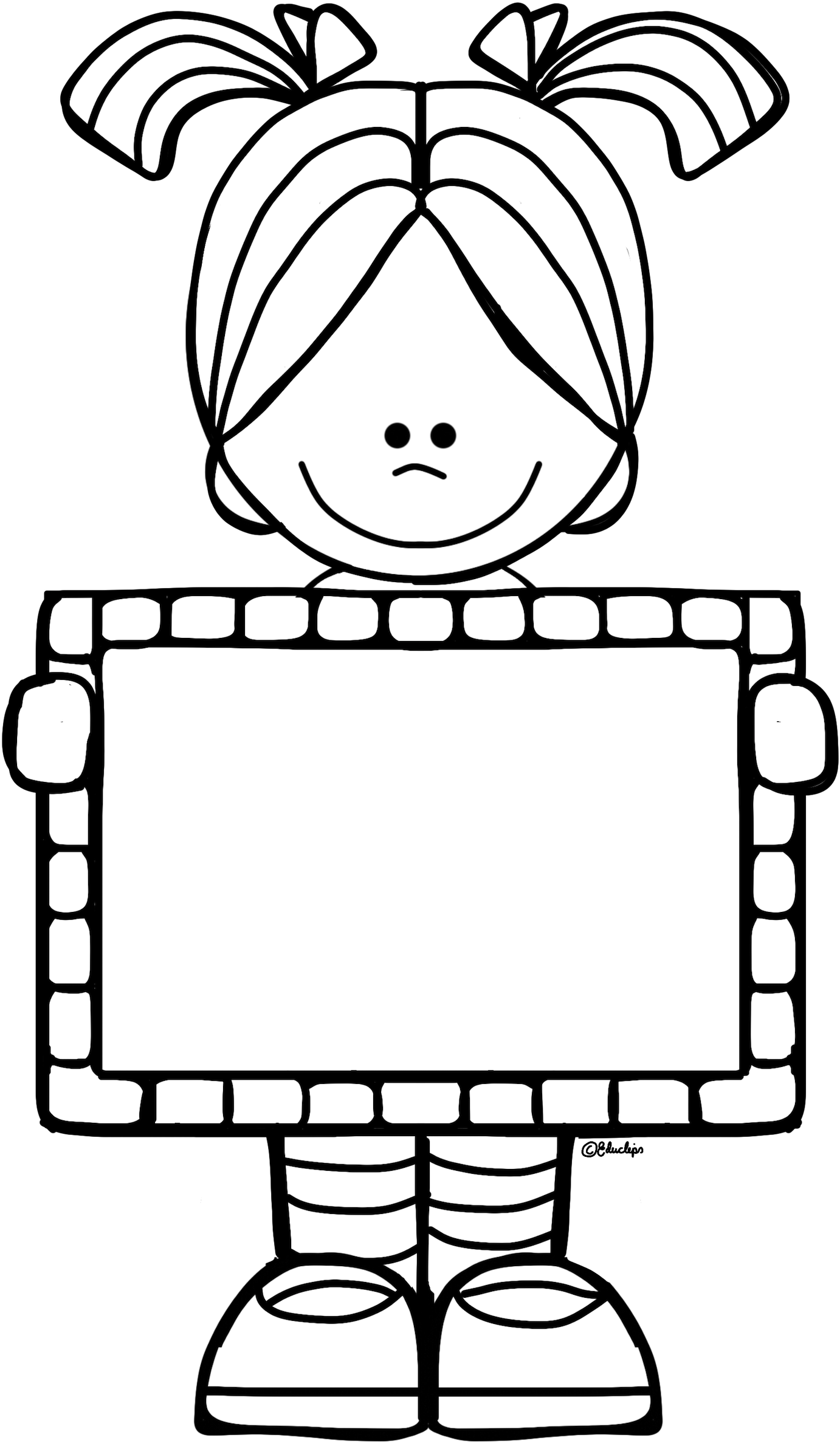 black and white school clipart
