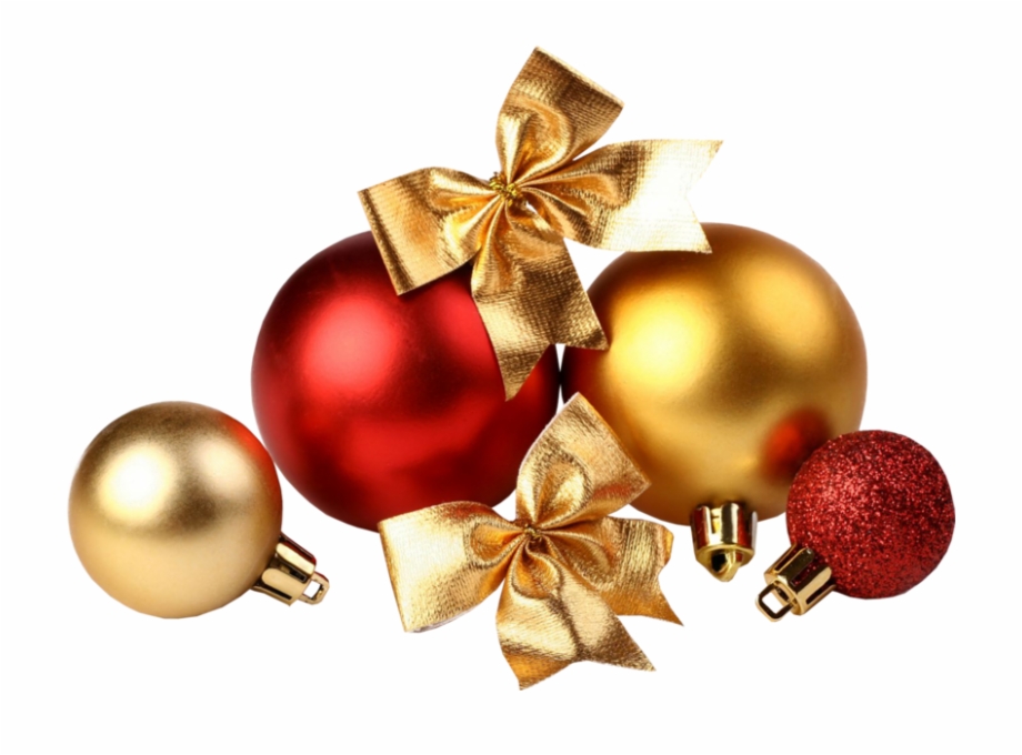 Share This Image Red Gold Christmas Ornaments Png