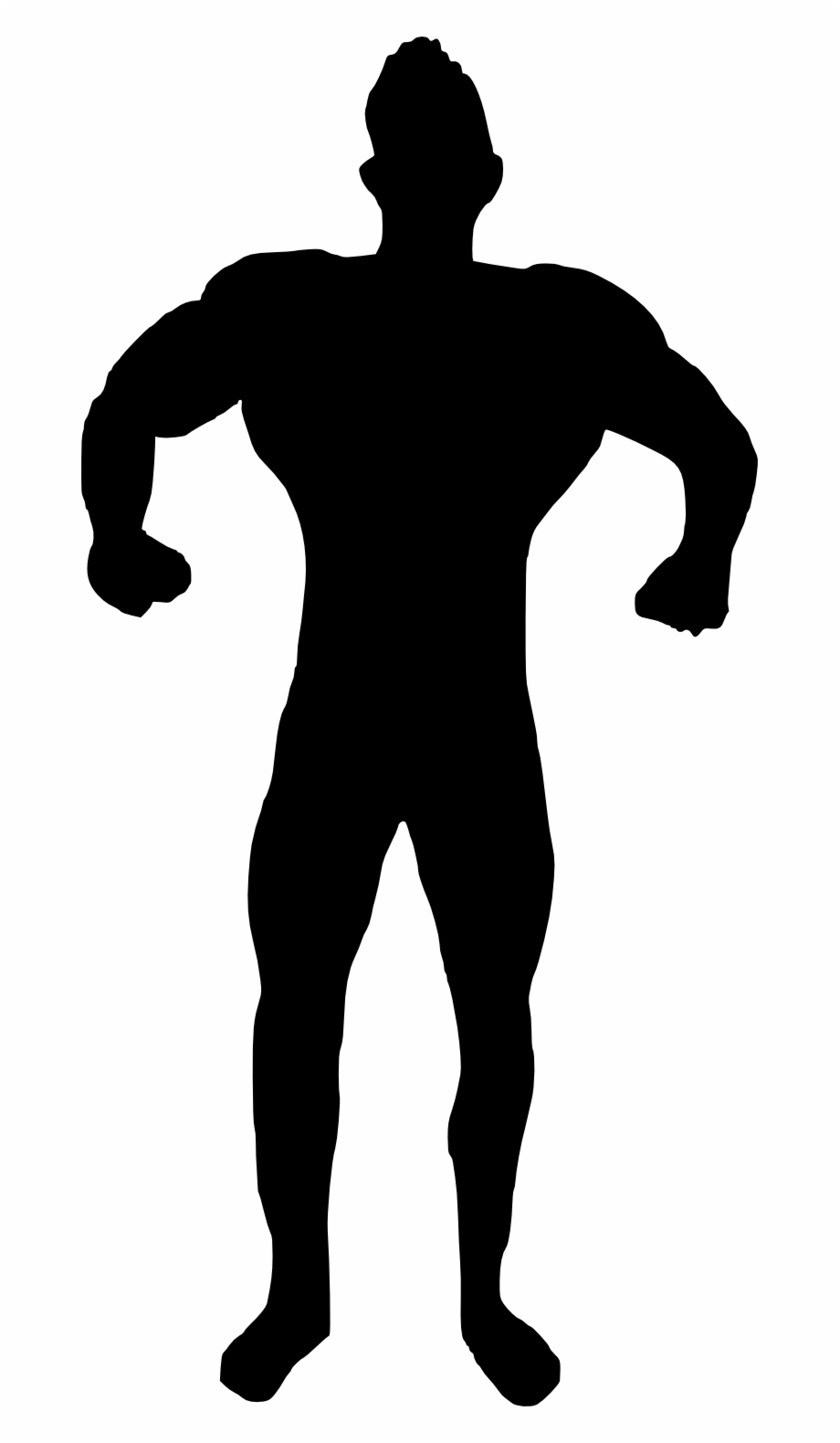 Free Download Muscle Man Silhouette Clipart