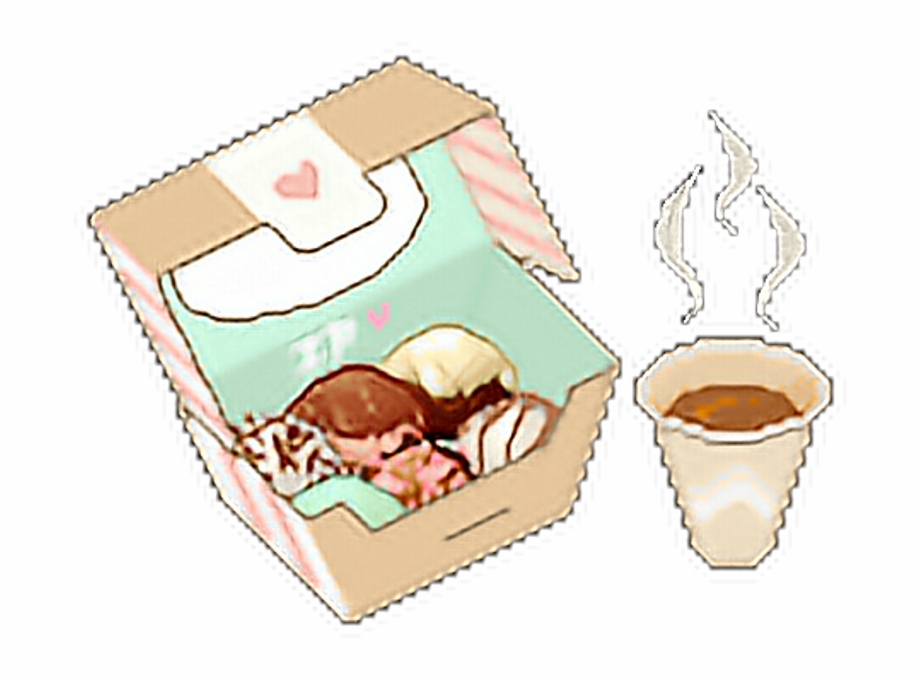 Pixelated Pixel Kawaii Cute Anime Manga Snacks Food