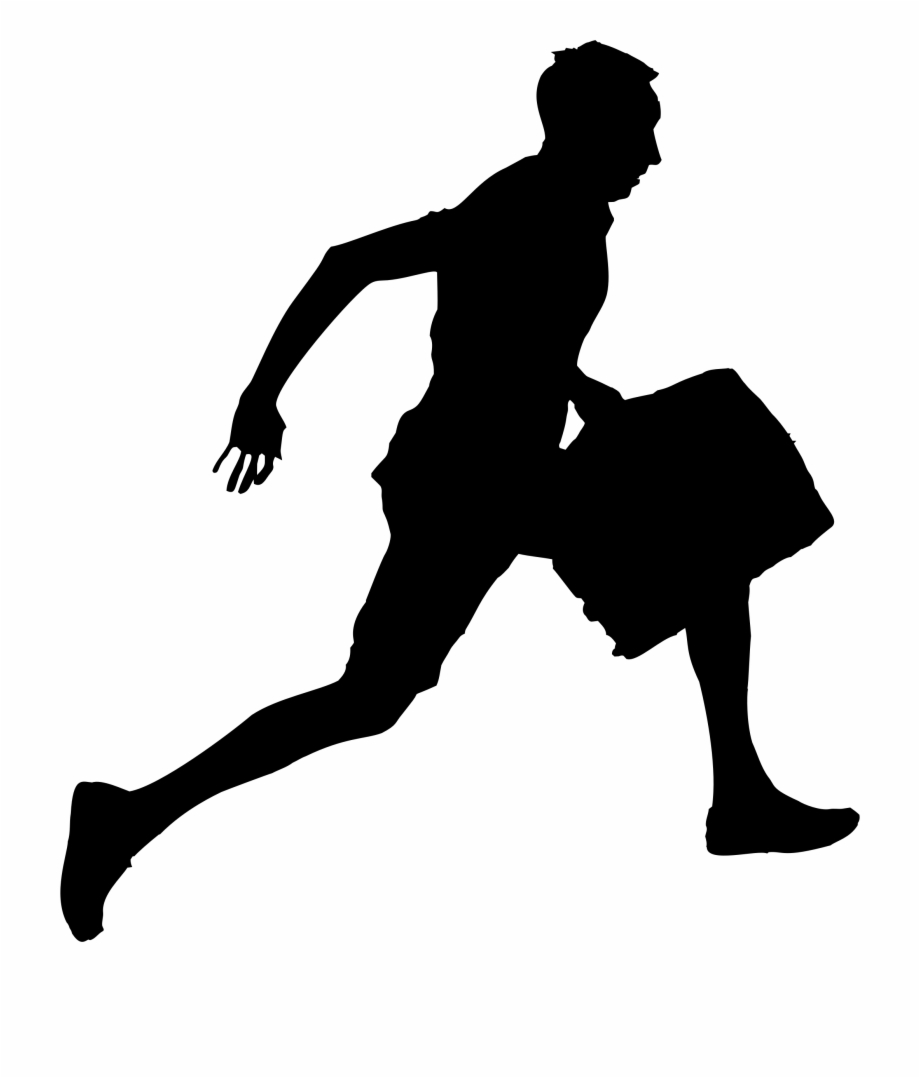 man running briefcase
