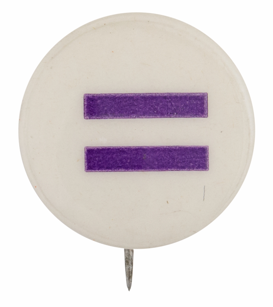 Purple Equals Sign Cause Button Museum Circle