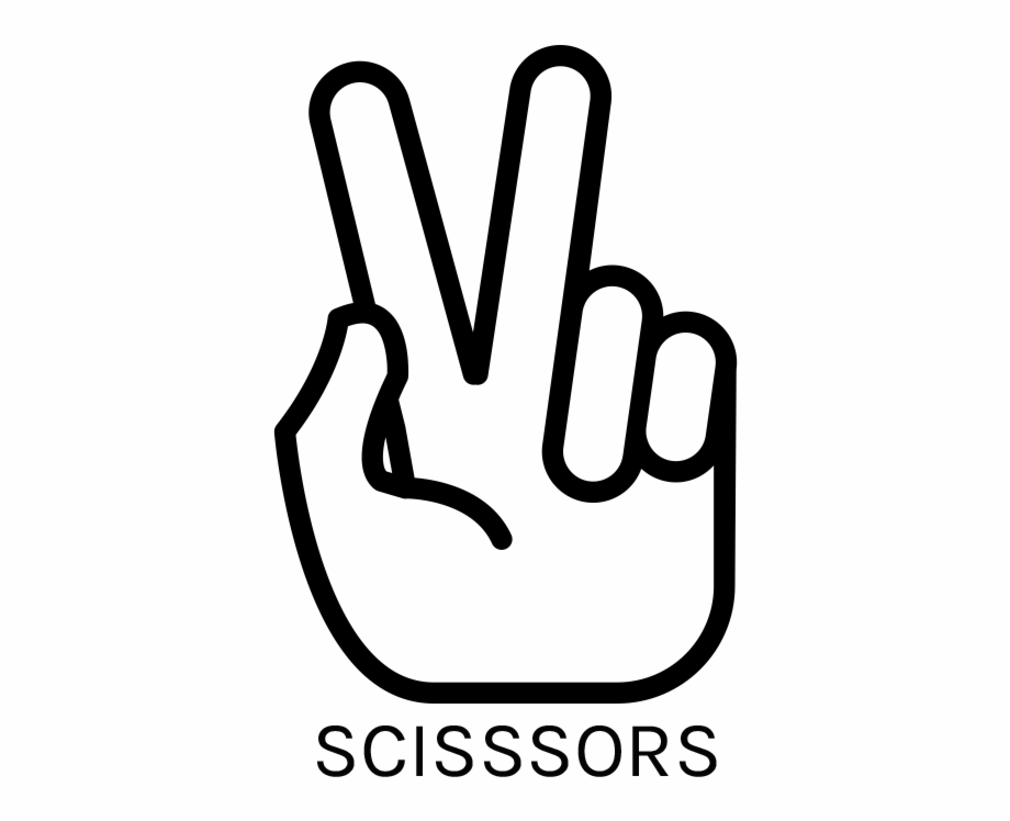 Rock Paper Scissors. hand scissors clipart. 