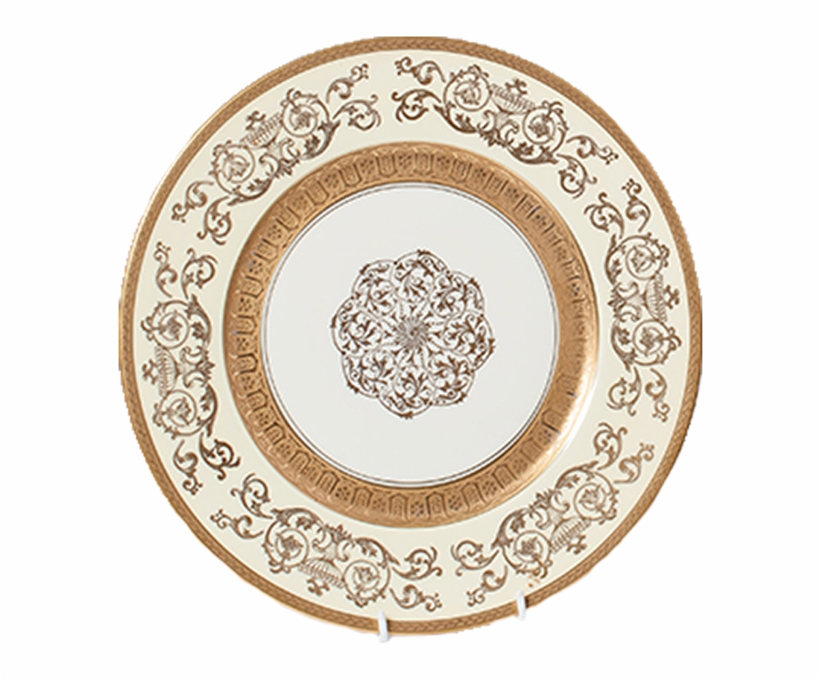Gold Filigree Dinner Plates North Pole Special Delivery