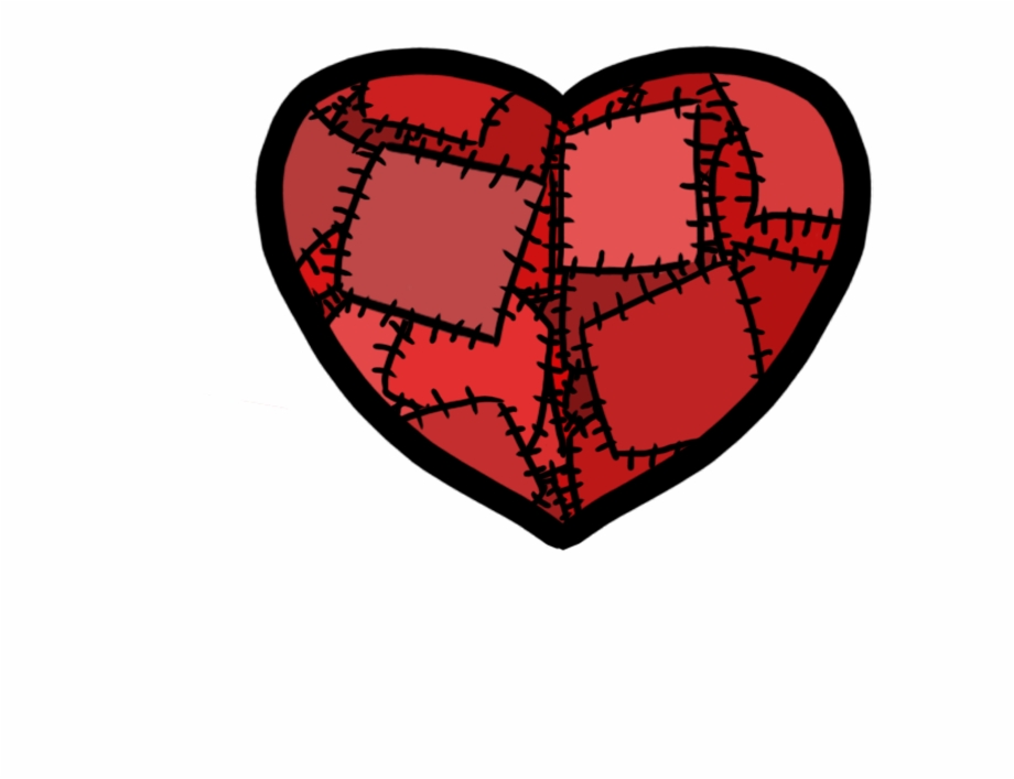 heart with stitches drawing
