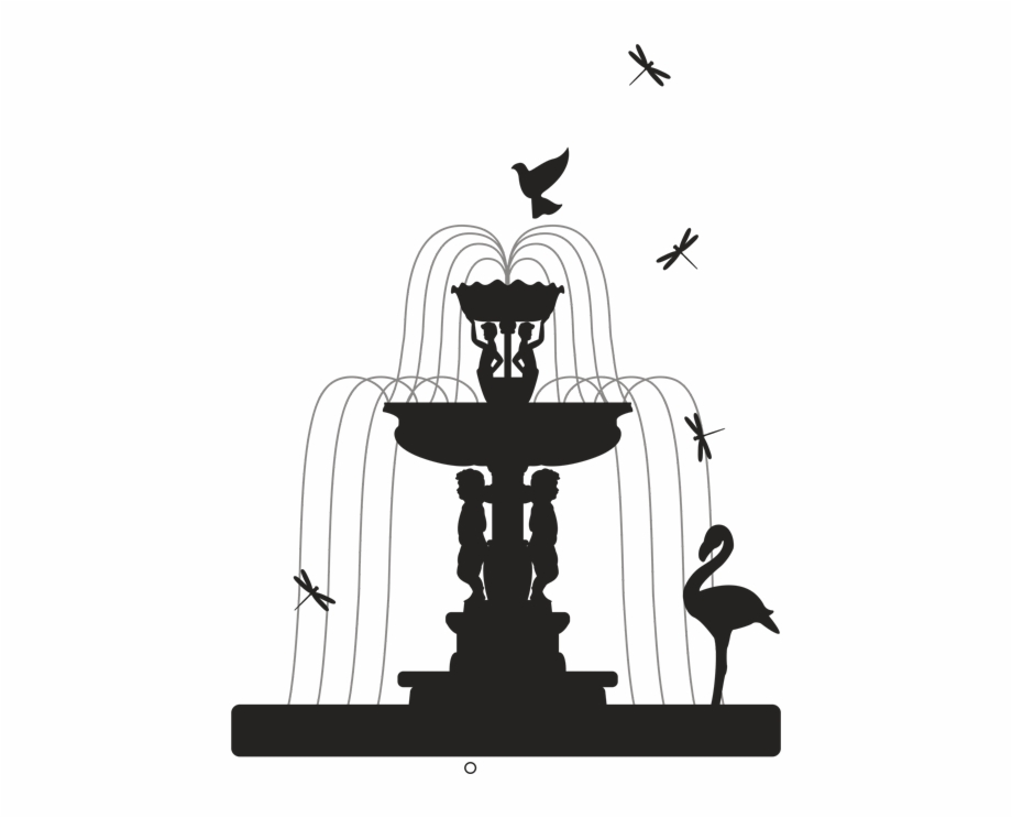 24 Bird And Fountain Vectors