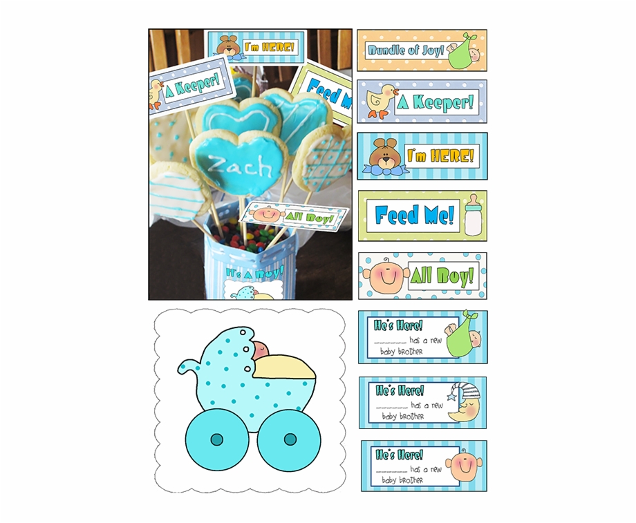Printable Baby Shower Ideas Cookie Gram Its A