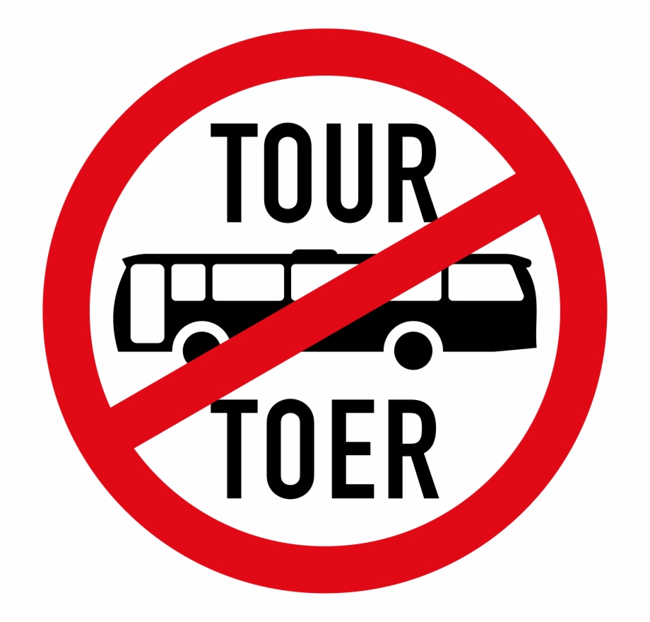 Tour Buses Prohibited Sign Circle
