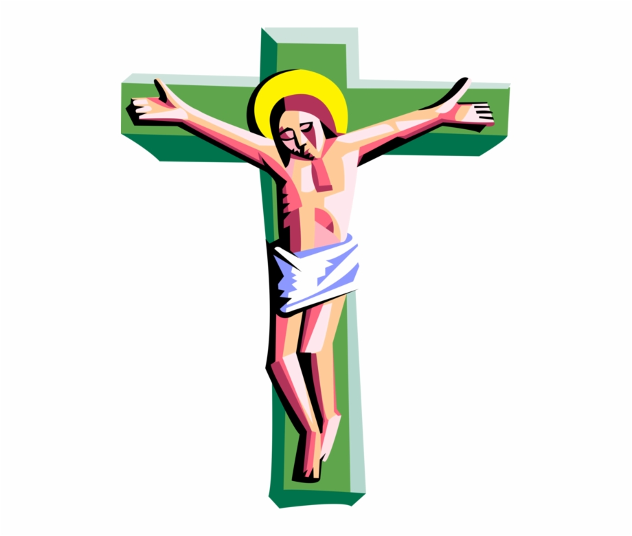 Vector Illustration Of Christian Crucifixion With Jesus Jesus