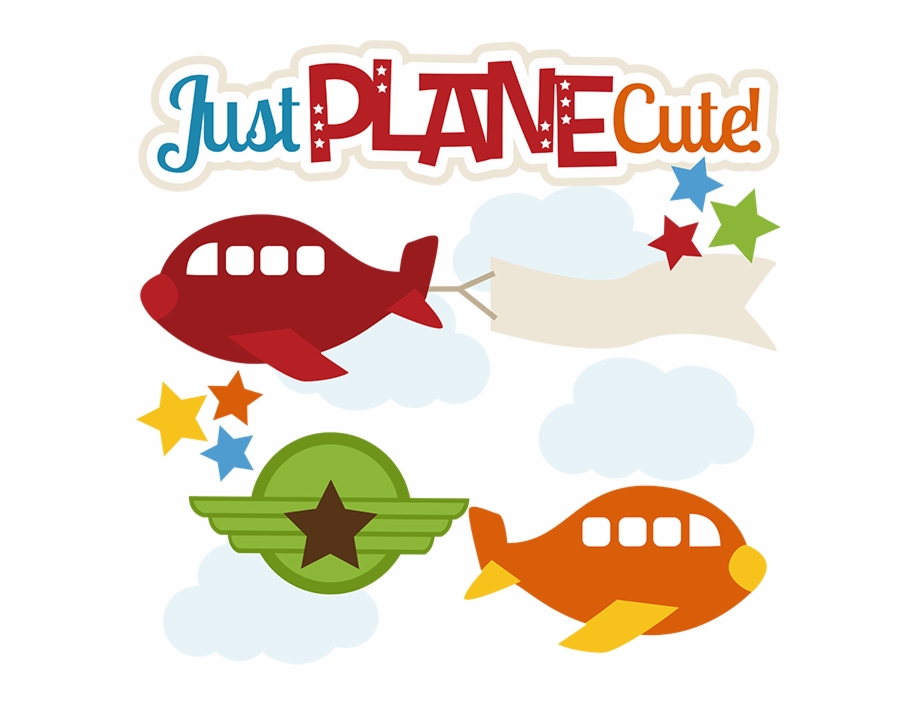 Just Plane Cute Airplane With Banner Svg