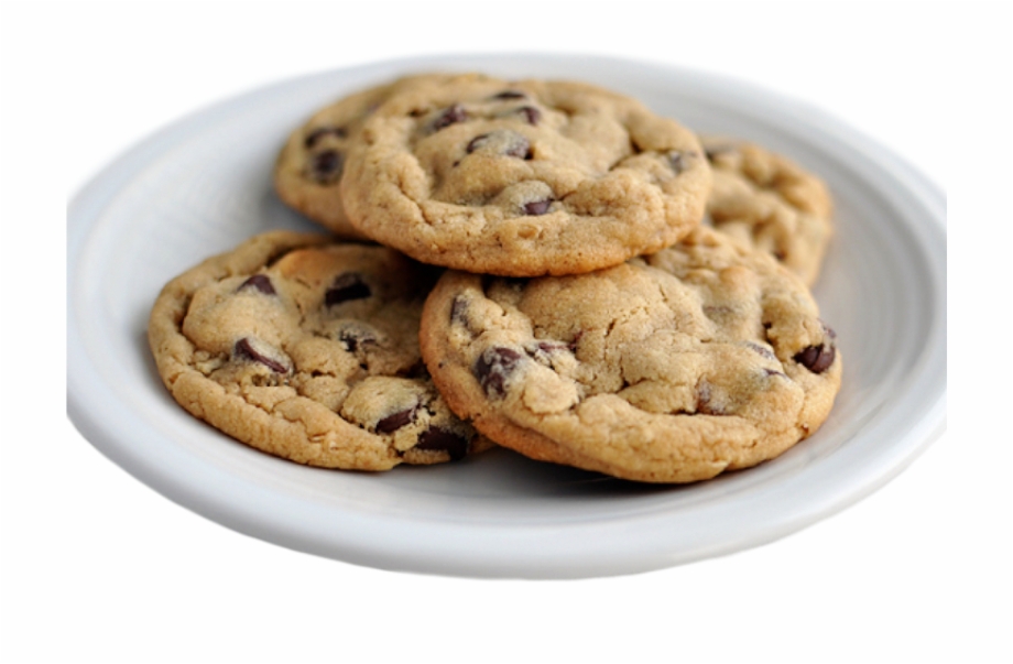 Choc Chip Cookies On A Plate
