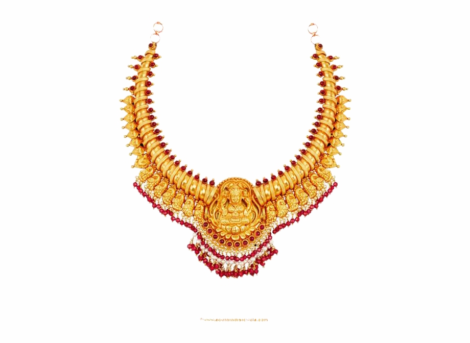 Jewellery Necklace Transparent Png Temple Jewellery Designs Gold