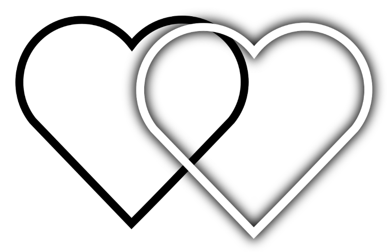 Mq Black White Heart Hearts Heart