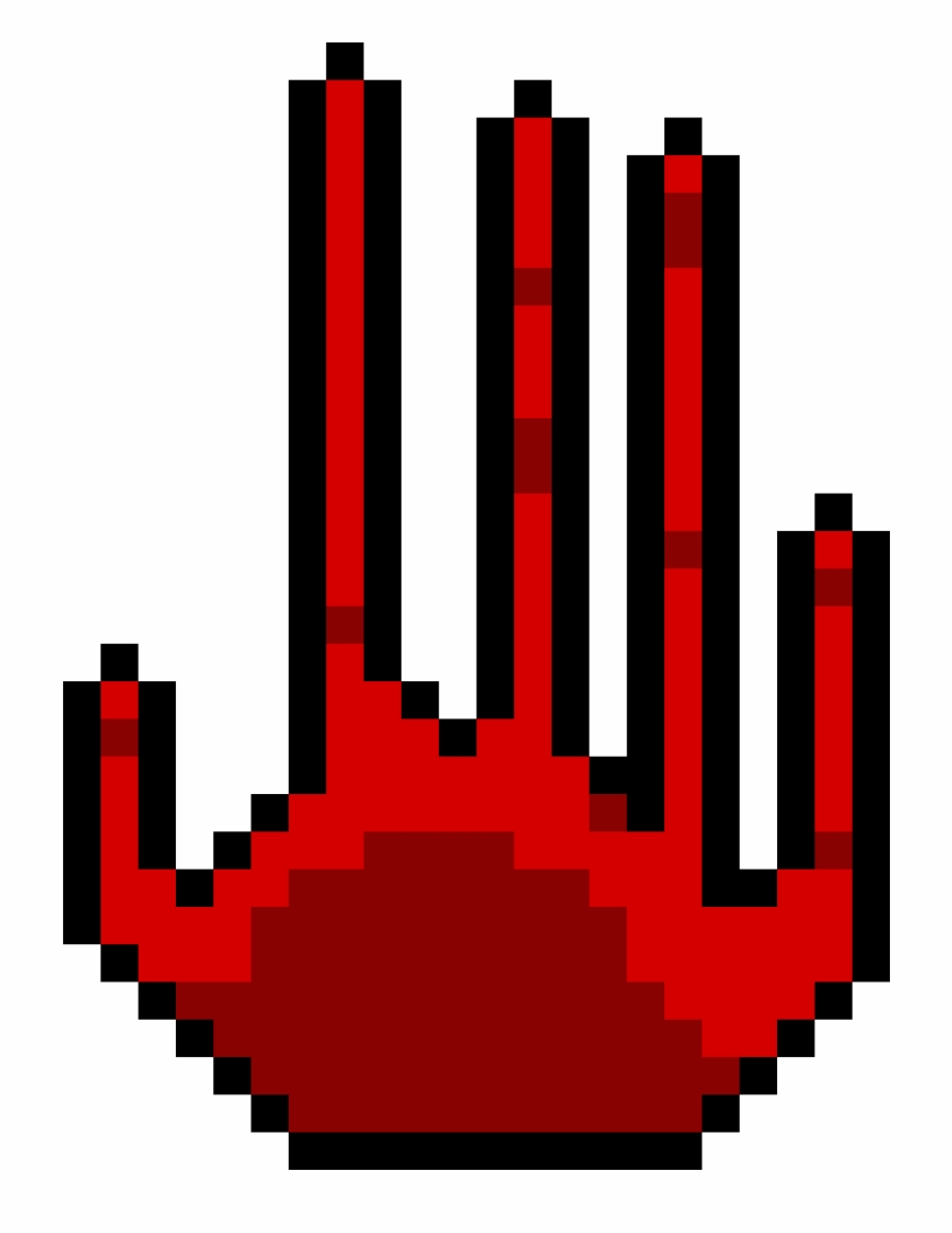 Bloody Hand Minecraft Heart Transparent Background