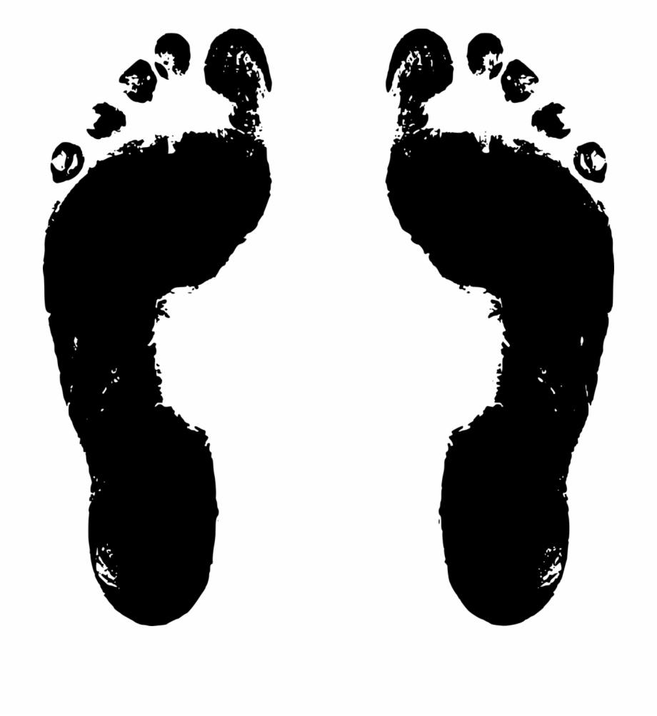 Footprint Foot Feet Step Food Baby Isolated Black
