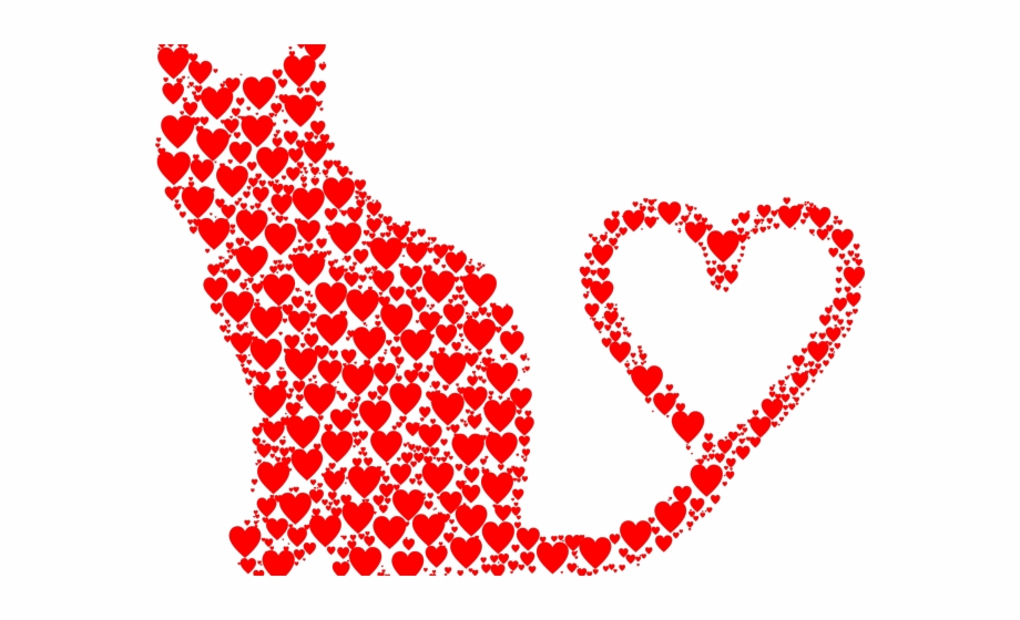 Heart Pictures Clipart Silhouette Cat Heart Png