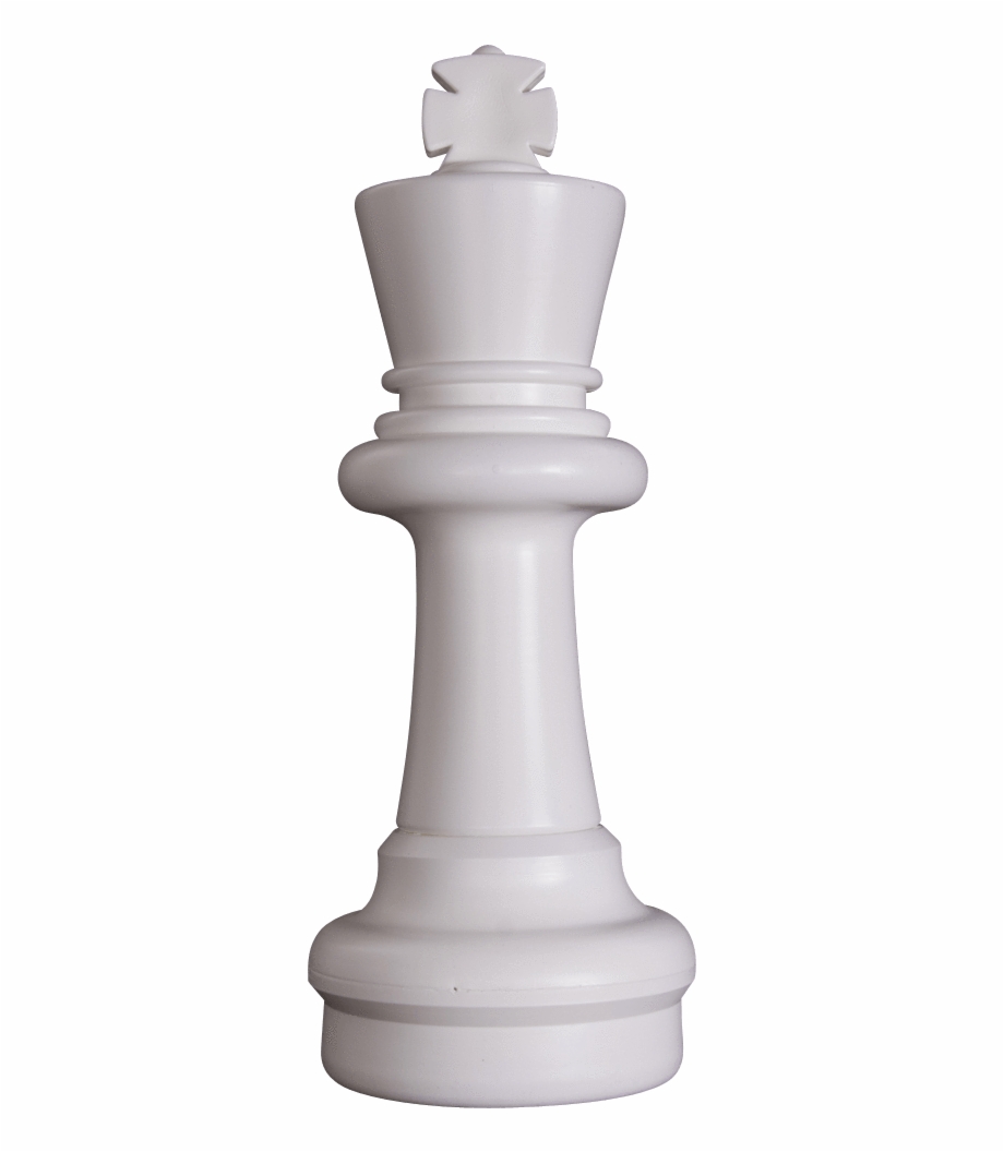 Giant Chess Piece 25 Inch White Plastic King