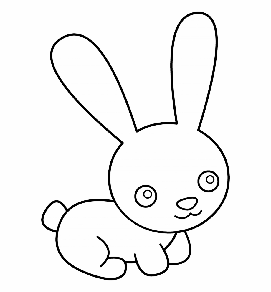 rabbit black and white clip art