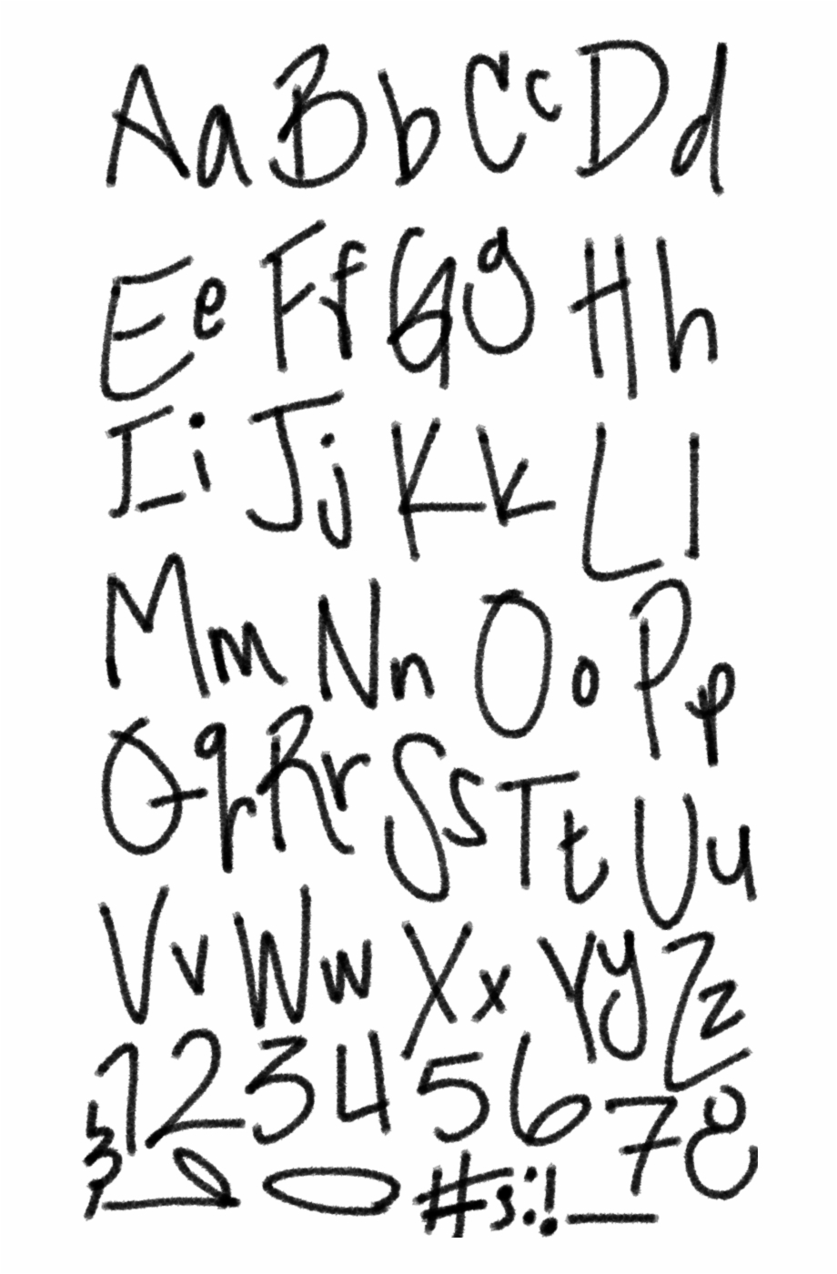 Alphabet Sticker Handwriting