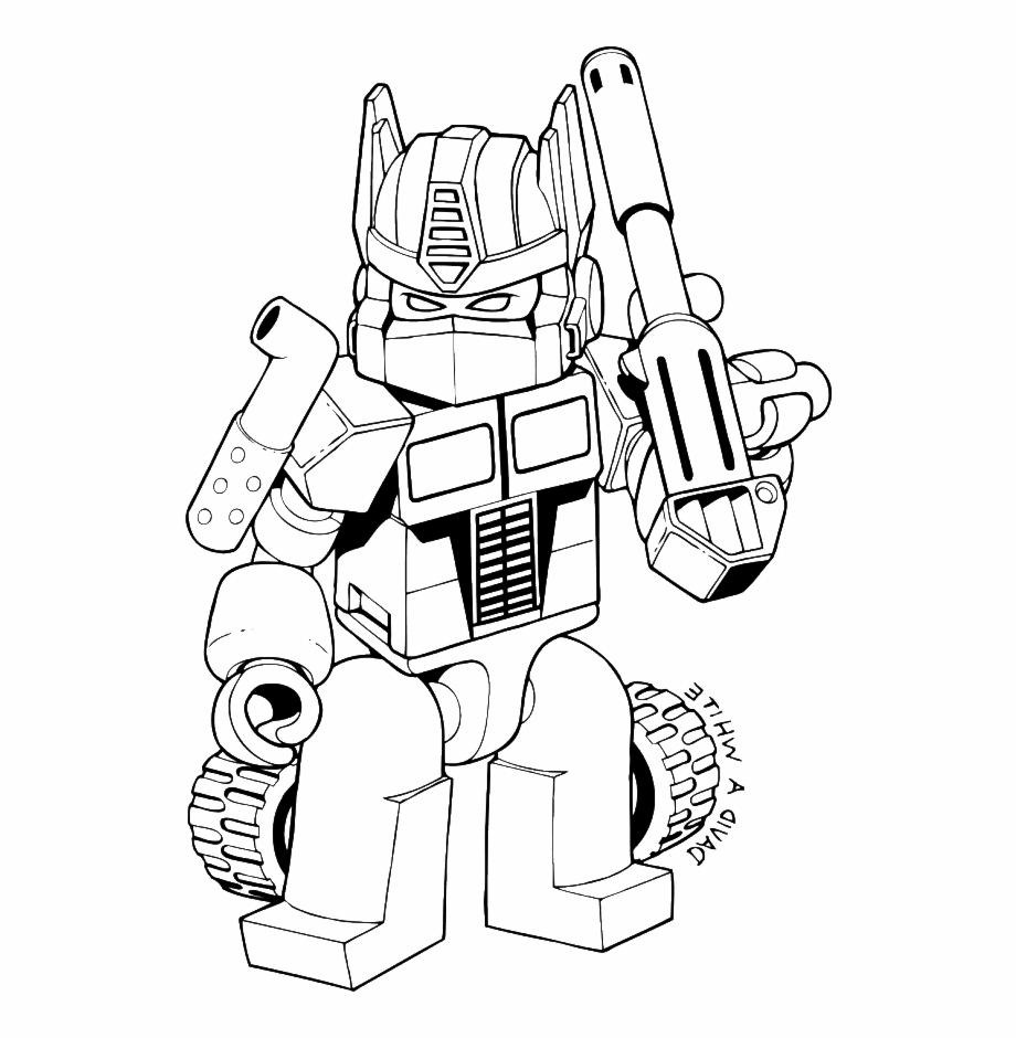 Optimus Prime Lego Coloring Pages 2 By James