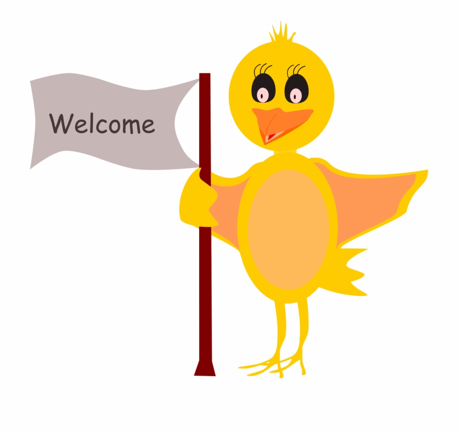 Cartoon Bird With Welcome Sign By Gdj Cartoon